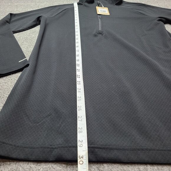 Trimark Pullover Womens Medium Black Half Zip Long Sleeve Eco Knit Performance - Picture 2 of 8